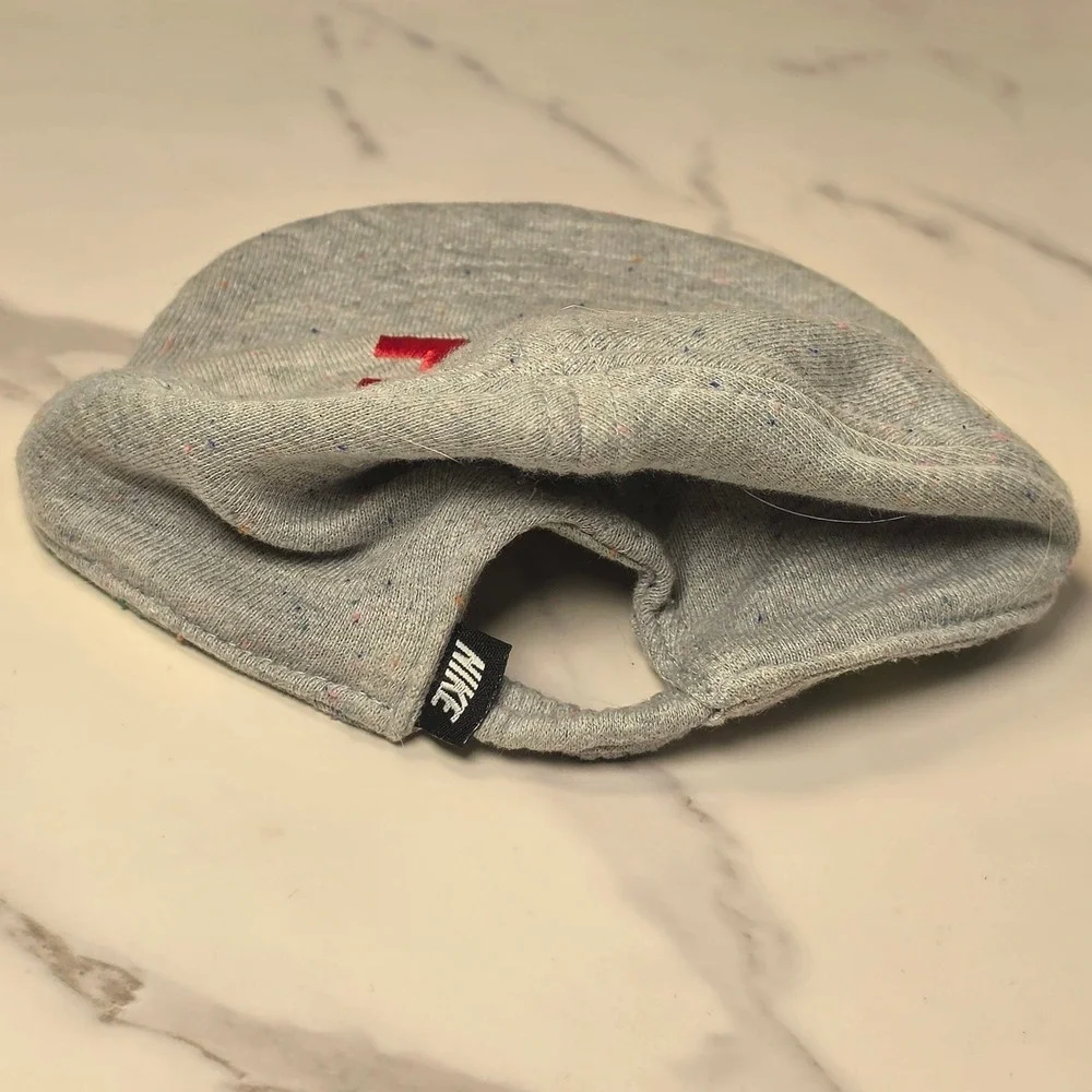 Nike Newborn Baby Grey Heather Confetti Speckled Embroidered Logo Baseball Hat